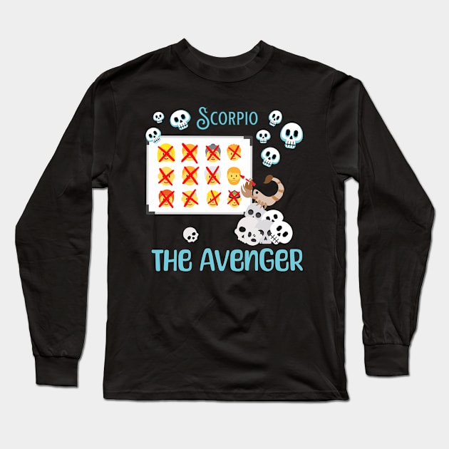 The characters of the zodiac: Scorpio Long Sleeve T-Shirt by Ludilac